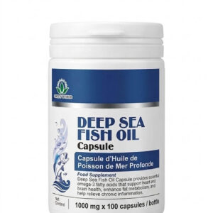 Deep Sea Fish Oil Capsule 1000mg Omega 3 food supplement bottle premium fish oil capsules