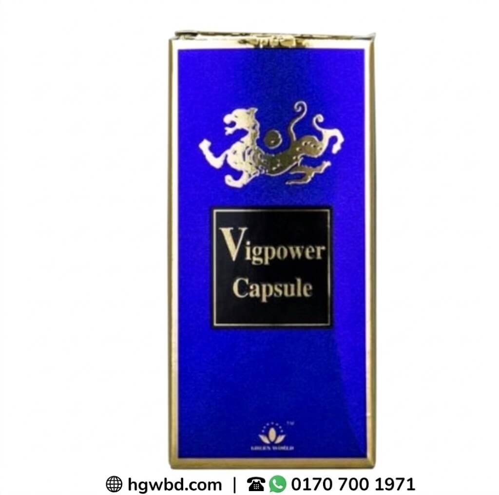 Green World Vigpower Capsule herbal wellness supplement blue box packaging product image