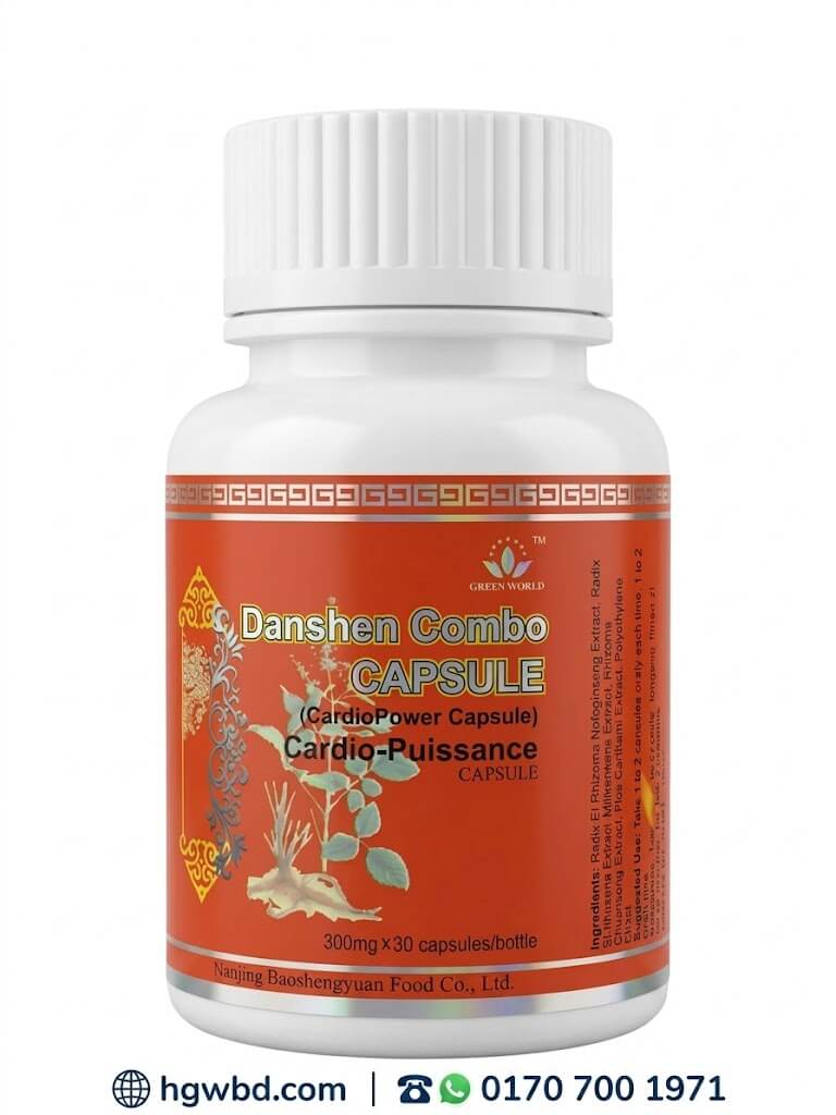 Danshen Combo CardioPower Capsule – heart health supplement – 300mg x 30 capsules per bottle – hgwbd.com